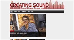 Desktop Screenshot of creatingsound.com