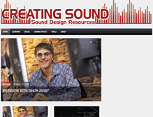 Tablet Screenshot of creatingsound.com